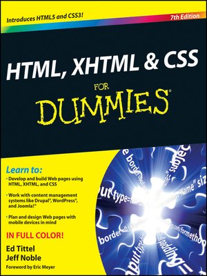 HTML, XHTML & CSS For Dummies - ebook